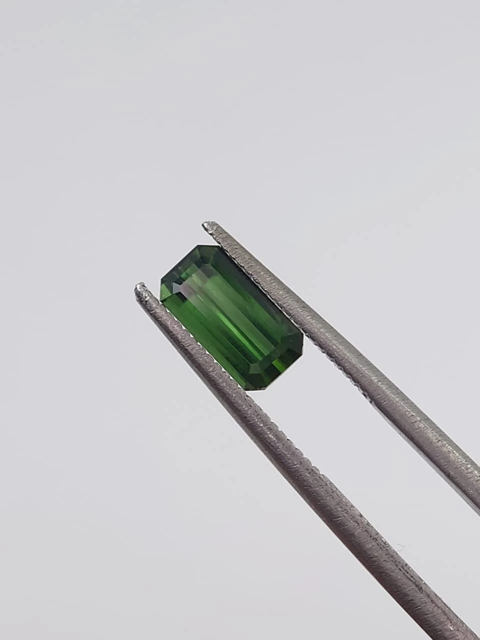 0.97ct Natural Forest Green Tourmaline Emerald Cut Loose Gemstone from Afghanistan — view 1